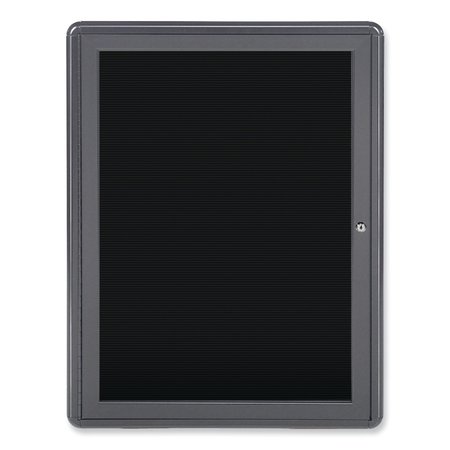 GHENT Enclosed Letterboard, 24.13 x 33.75, Gray Powder-Coated Aluminum Frame OVG1BBK